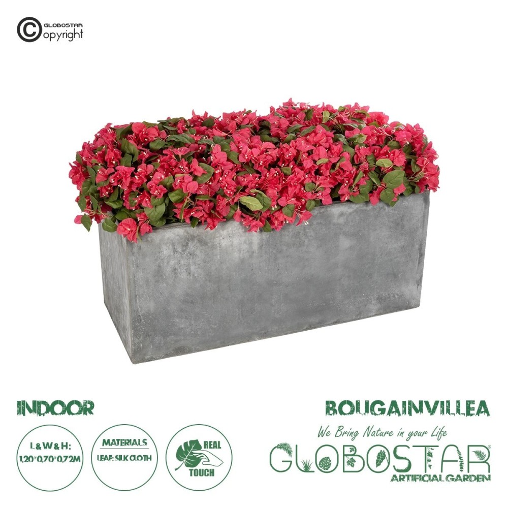 GloboStar® Artificial Garden BOUGAINVILLEA PLANT 20667 Τεχνητό Διακοσμητικό Φυτό Μπουκανβίλια Π120 x Μ70 x Y72cm